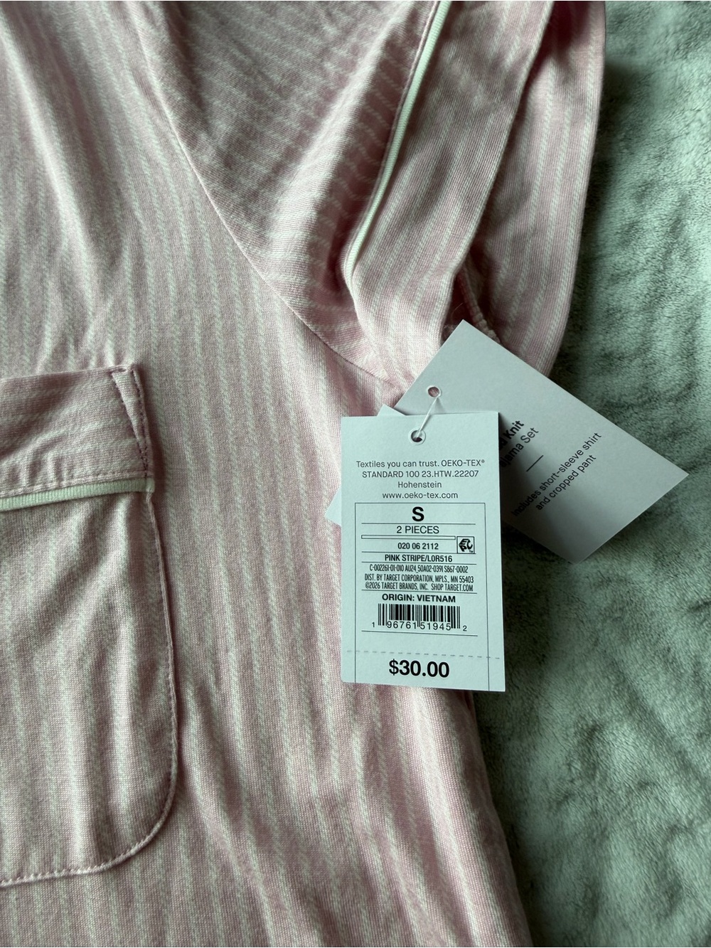 NWT Auden Women’s Cloud Knit Modal Short Sleeve and Capri Pants Pajama Set | S - Picture 5 of 9